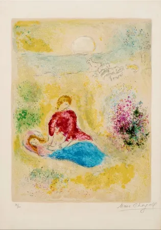 Литография Chagall - L'arondelle - Signed Daphnis et Chloé