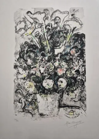 Литография Chagall - Le Bouquet Blanc