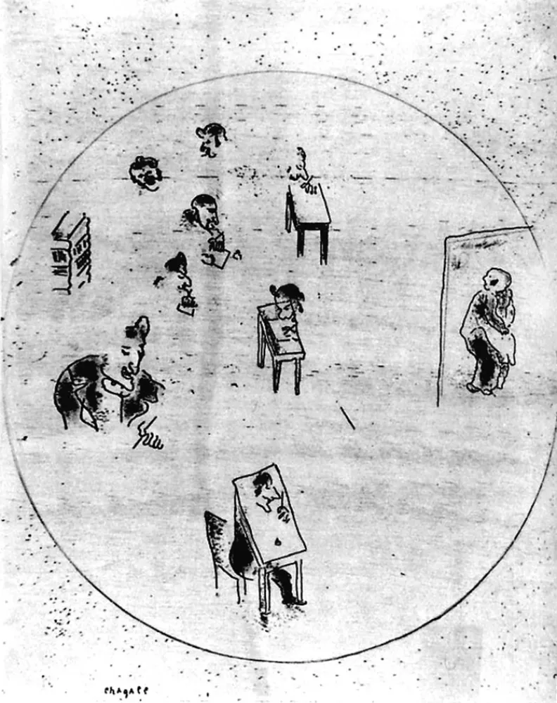 Офорт Chagall - Le bureau des contrats