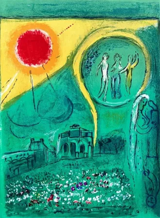 Литография Chagall - Le Carrousel du Louvre