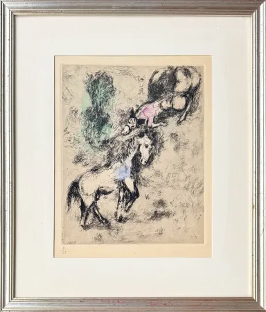 Офорт Chagall - Le Cheval et l'Âne (The Horse and the Donkey)