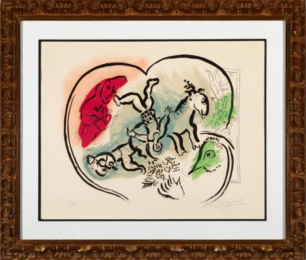 Литография Chagall - Le coeur de cirque (The Heart of the Circus)