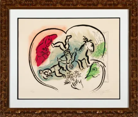 Литография Chagall - Le coeur de cirque (The Heart of the Circus)