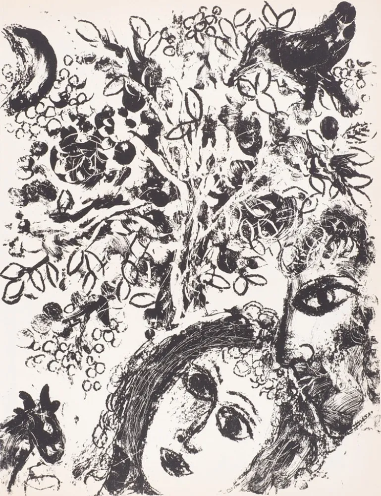 Литография Chagall - Le Couple Devant L’Arbre