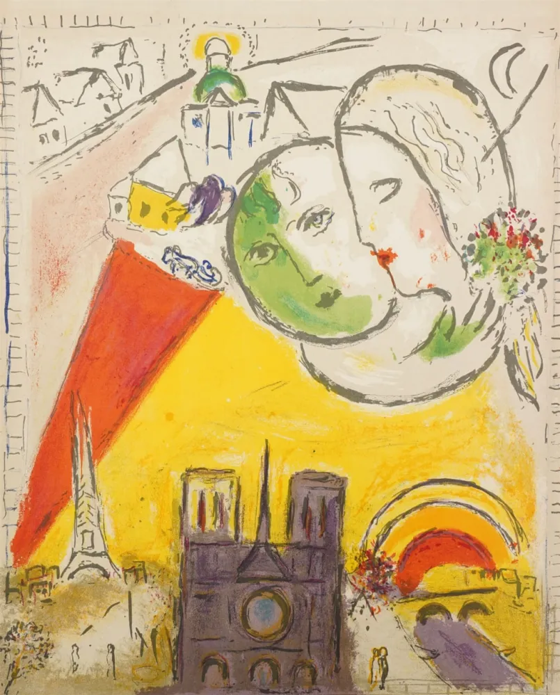 Литография Chagall - Le Dimanche
