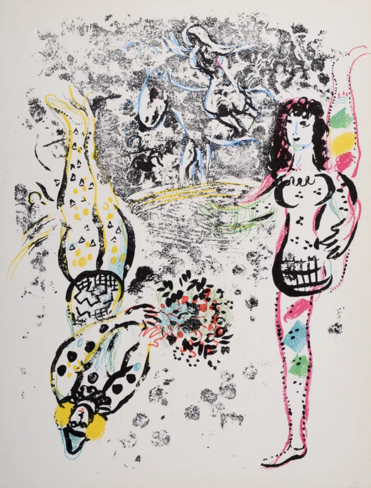 Литография Chagall - Le Jeu des Acrobates, 1963