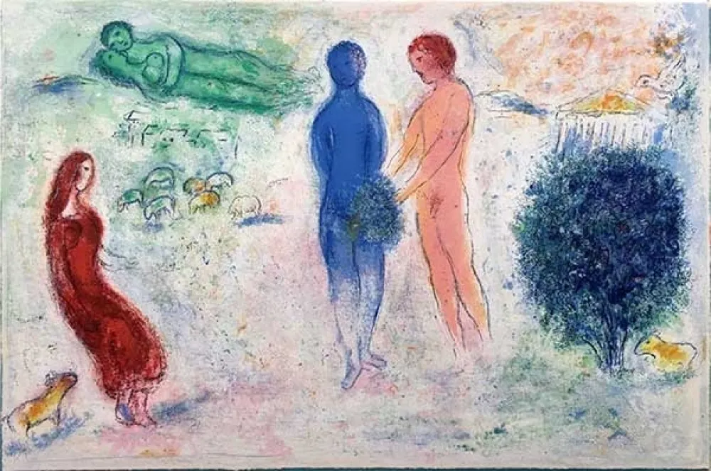 Литография Chagall - Le jugement de Chloé