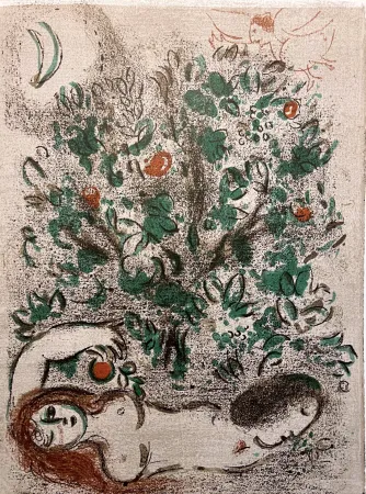 Литография Chagall - LE PARADIS (II) (Dessins pour la Bible, 1960)