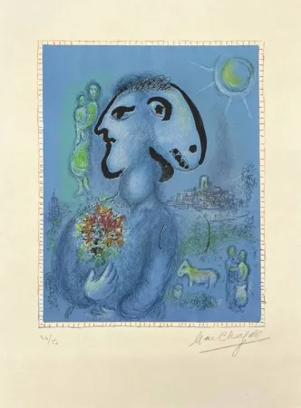 Литография Chagall - Le village bleu