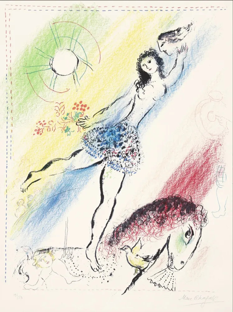 Литография Chagall -  L’Écuyère