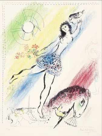 Литография Chagall -  L’Écuyère