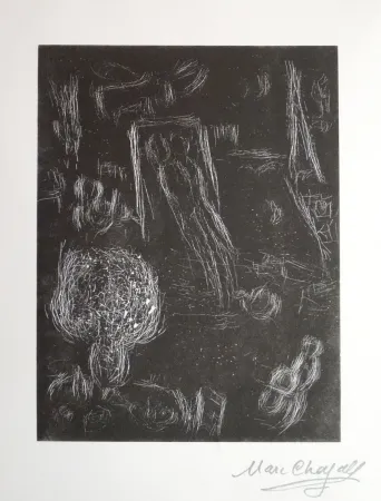 Линогравюра Chagall - L'envol