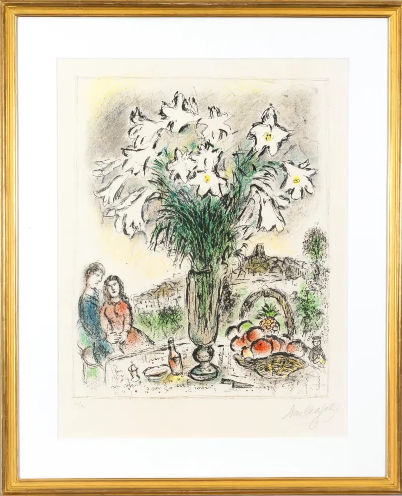 Литография Chagall - Les arums (The Arums)