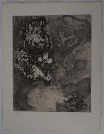 Гравюра Chagall - Les deux coqs