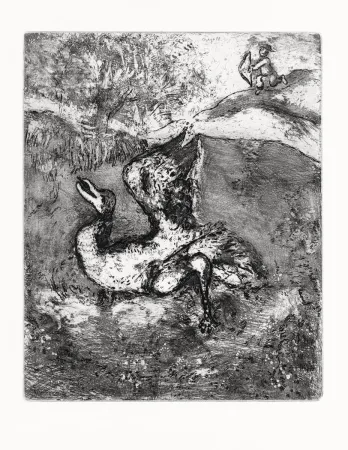 Офорт Chagall - Les Fables de La Fontaine