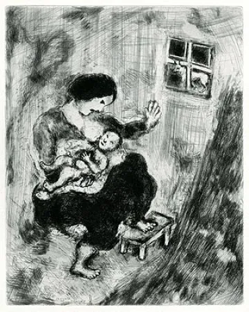Офорт Chagall - Les Fables de La Fontaine