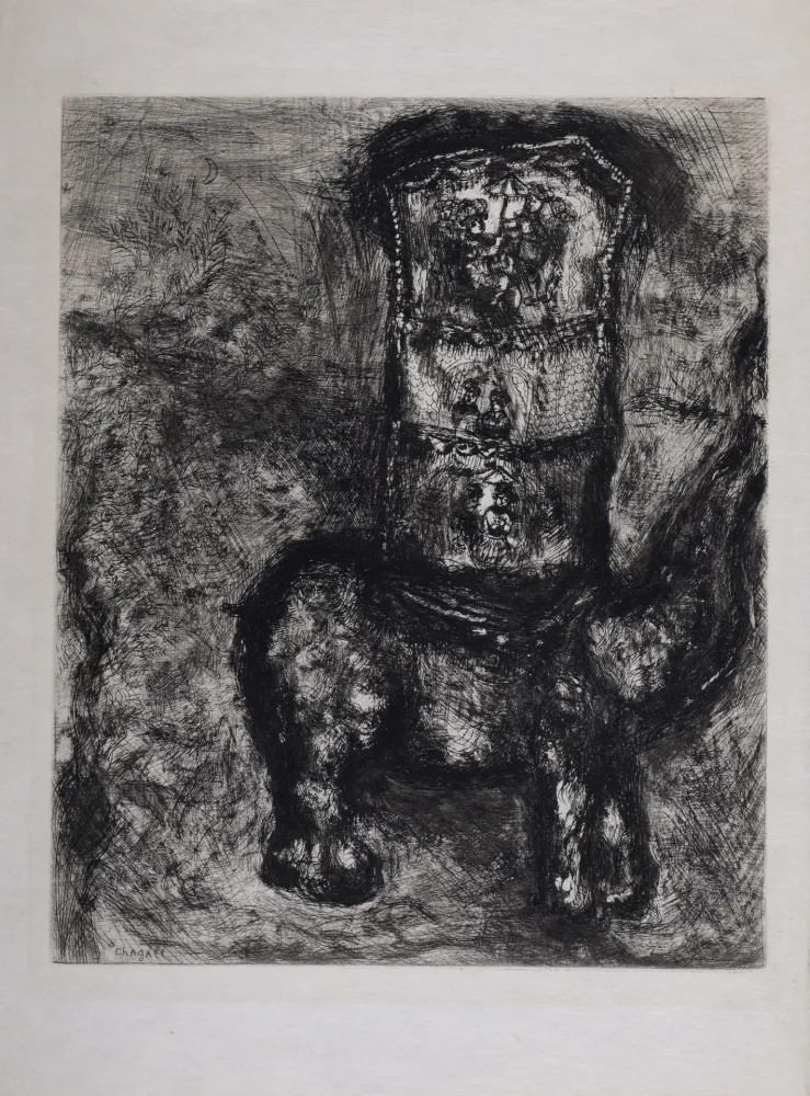 Гравюра Chagall - Les Fables de La Fontaine : Le Rat et l'Éléphant, 1952