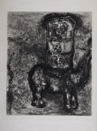 Гравюра Chagall - Les Fables de La Fontaine : Le Rat et l'Éléphant, 1952