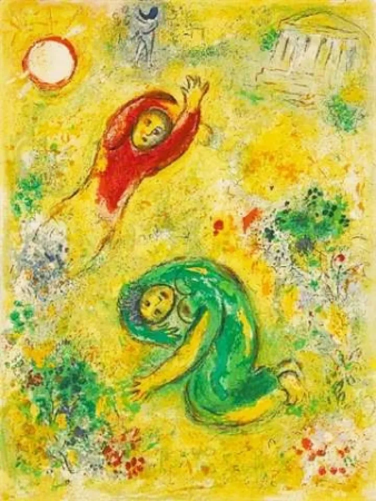 Литография Chagall - Les fleurs saccagées