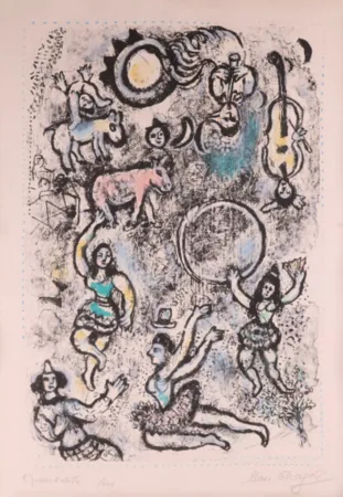 Литография Chagall - Les Saltimbanques