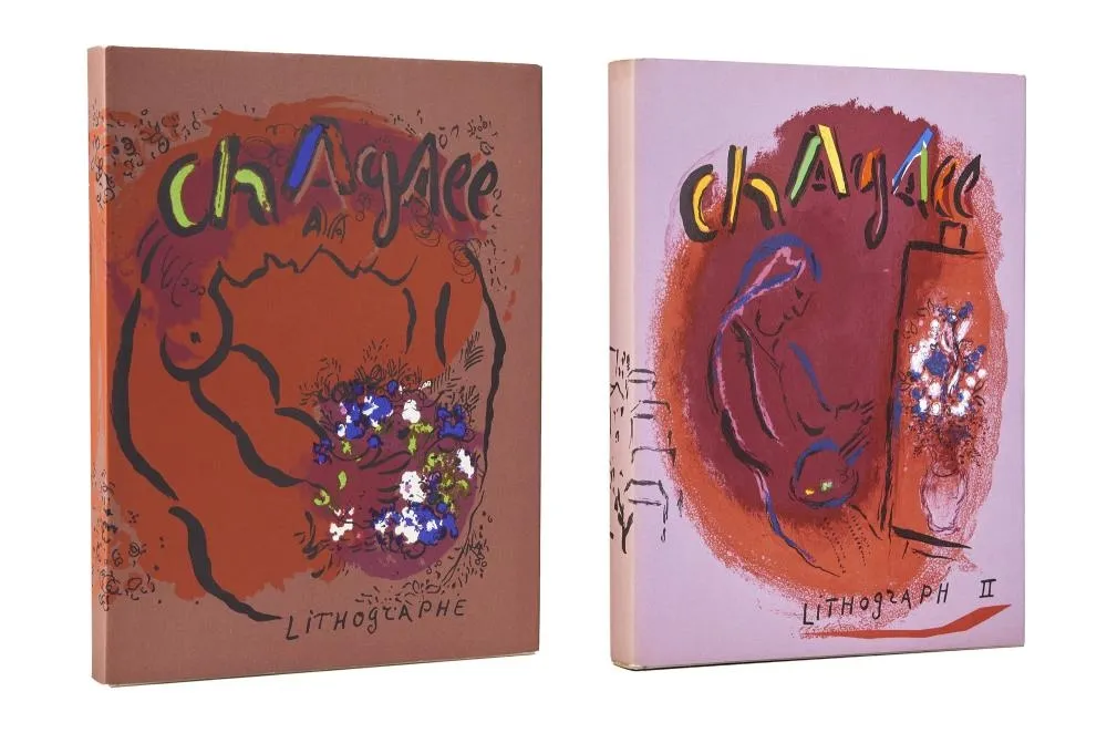 Иллюстрированная Книга Chagall - Litographe vol I & II /Volume 1 and volume 2 Lot