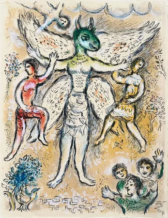 Литография Chagall - L'Odyssée, Planche XLI