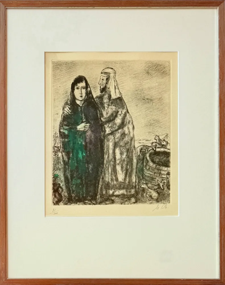 Офорт Chagall - Meeting of Jacob and Rachel at the well