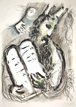 Литография Chagall - Moise et Les Tables de la Loi