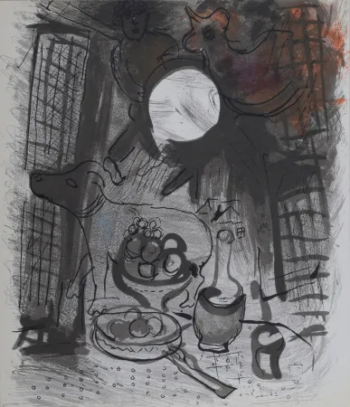 Литография Chagall - Nature morte brun