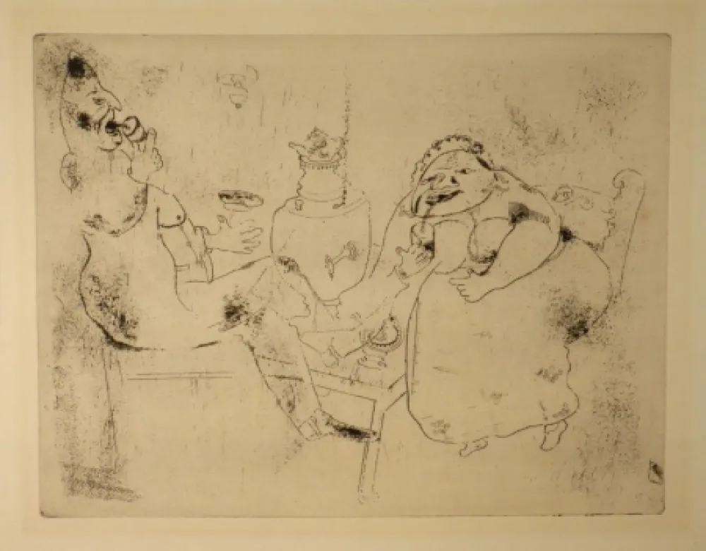 Офорт Chagall - (Nicolas Gogol, Les Ames Mortes, 18)