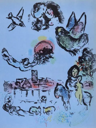 Литография Chagall - Nocturne in Vence