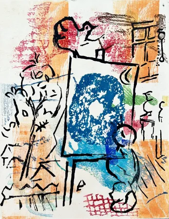 Гравюра На Дереве Chagall - Poèmes, Planche II (trial proof)