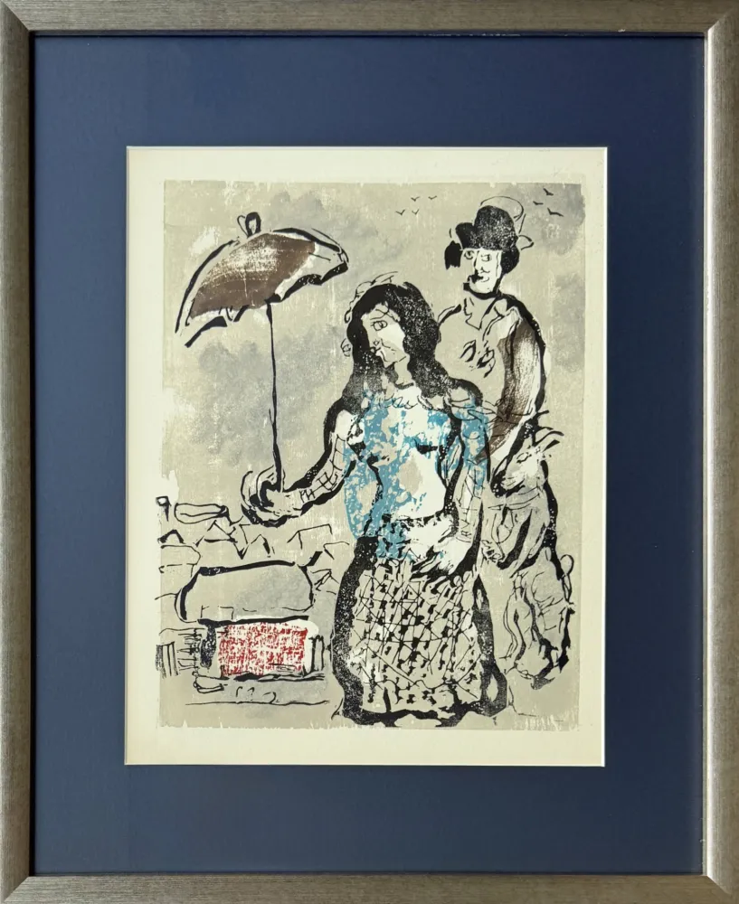 Гравюра На Дереве Chagall - Poèmes, Planche IV