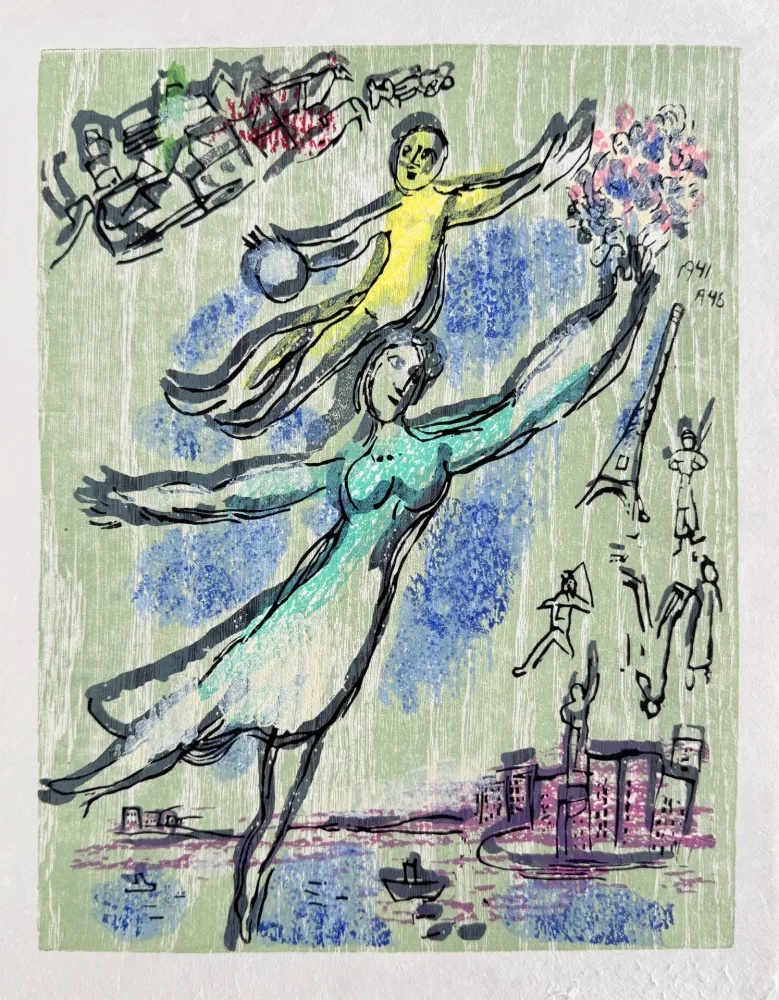 Гравюра На Дереве Chagall - Poèmes, Planche IX