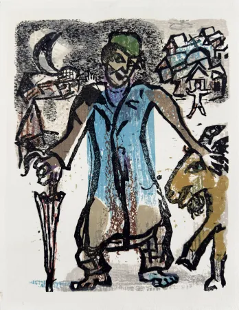 Гравюра На Дереве Chagall - Poèmes, Planche XVII