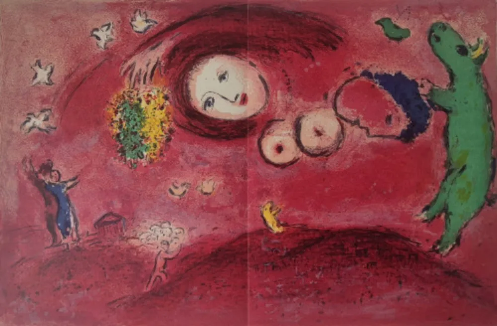 Литография Chagall - Printemps au Pré (from Daphnis and Chloe)
