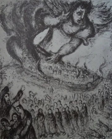 Офорт Chagall - Prise de Jerusalem