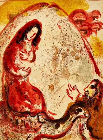 Литография Chagall - Rachel Steals Her Father’s Graven Images