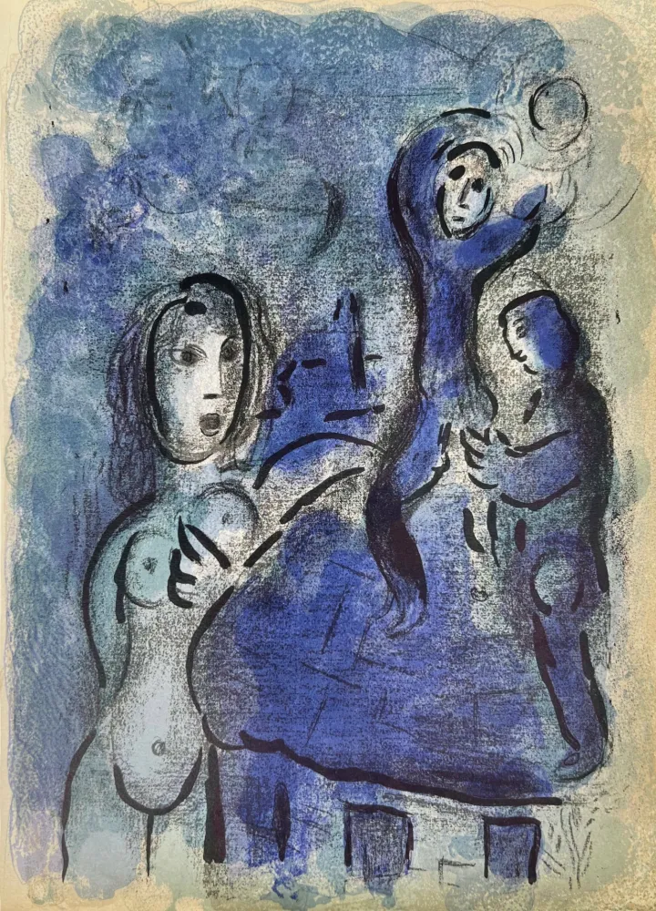 Литография Chagall - Rahab and the Spies of Jericho