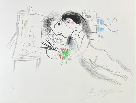Литография Chagall - Rêve familier