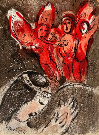 Литография Chagall - Sarah And Abimelech