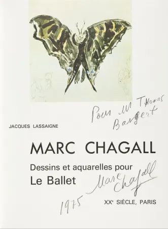 Иллюстрированная Книга Chagall - Signed & Dedicated - Dessins et aquarelles pour Le Ballet 