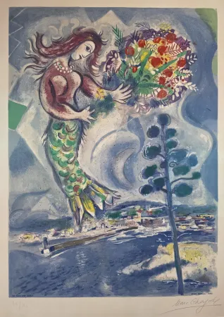 Литография Chagall - Sirène au Pin