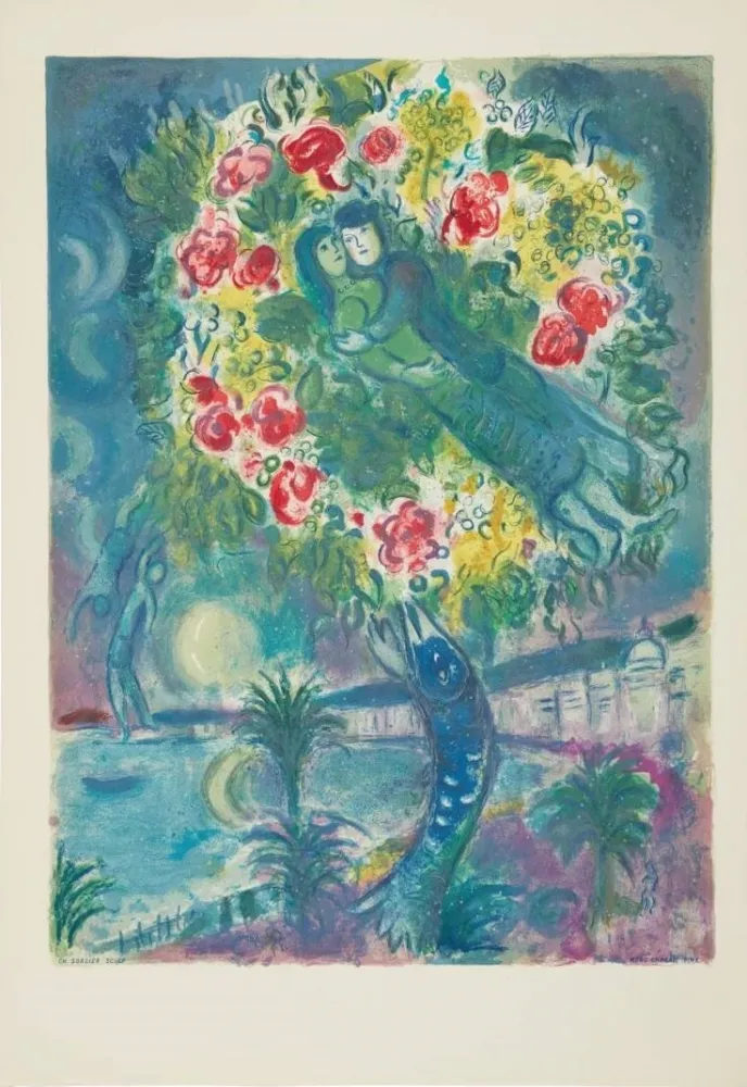 Литография Chagall - Sirène au pin (Sirene with Pine)