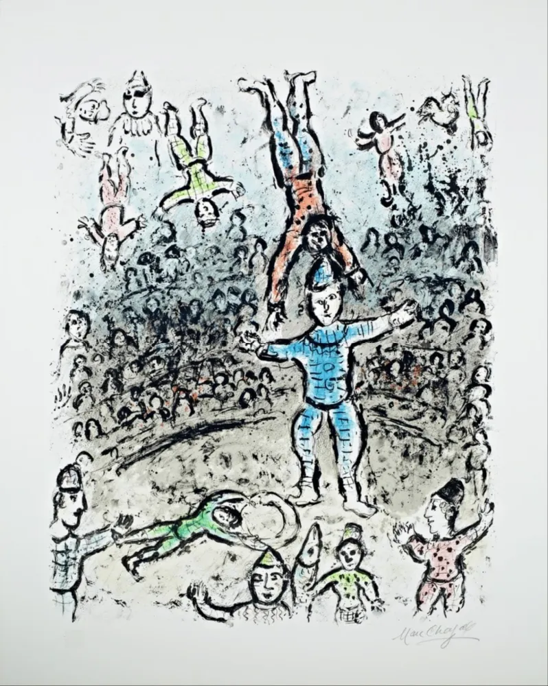 Литография Chagall - The Acrobats