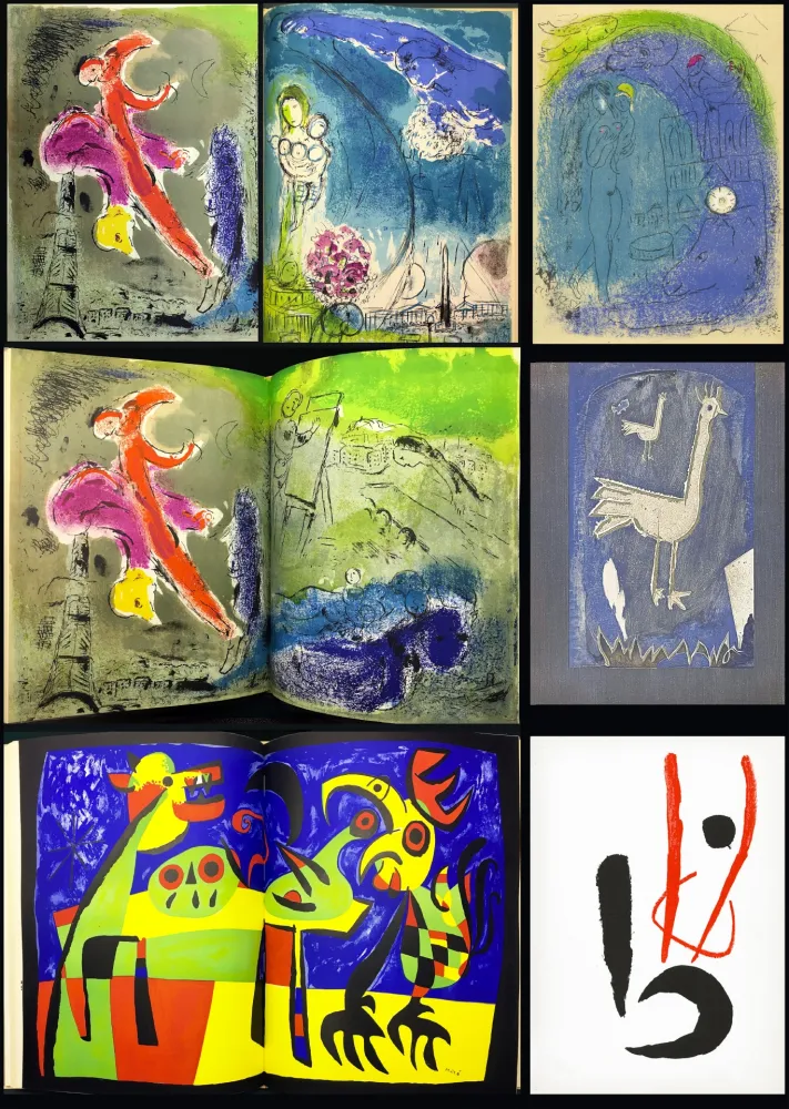 Иллюстрированная Книга Chagall - VERVE Vol. VII. N° 27-28. VISIONS DE PARIS - 34 lithographies (1953)