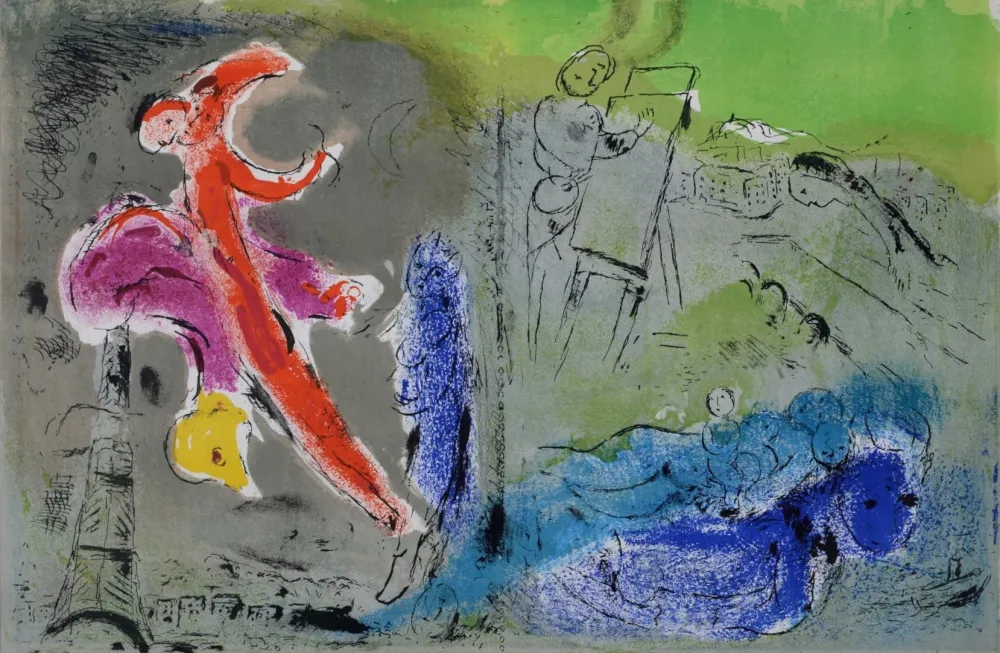 Литография Chagall - Vision de Paris