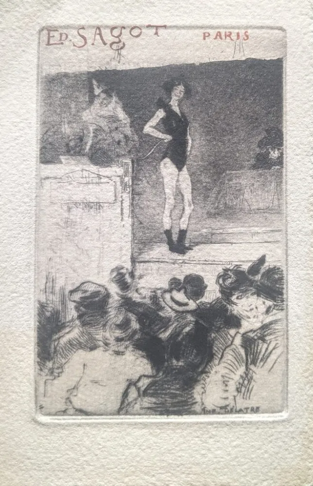 Гравюра Сухой Иглой Chahine - L' Invite Après la Parade