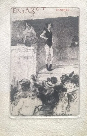 Гравюра Сухой Иглой Chahine - L' Invite Après la Parade