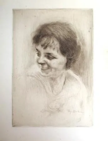 Гравюра Сухой Иглой Chahine - La rieuse